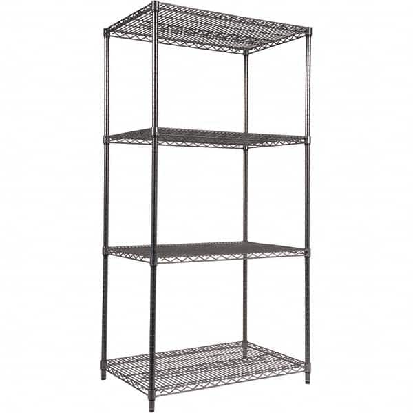 ALERA - 4,000 Lb Capacity 4 Shelf Wire Shelving - Starter Unit - Exact Tool & Supply