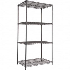 ALERA - 4,000 Lb Capacity 4 Shelf Wire Shelving - Starter Unit - Exact Tool & Supply