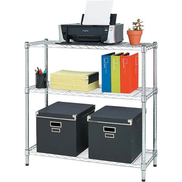 ALERA - 750 Lb Capacity 3 Shelf Wire Shelving - Starter Unit - Exact Tool & Supply