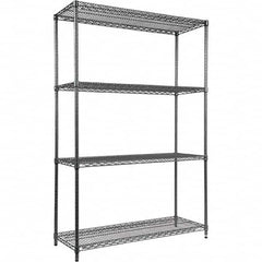 ALERA - 5,000 Lb Capacity 4 Shelf Wire Shelving - Starter Unit - Exact Tool & Supply