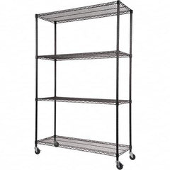 ALERA - 2,400 Lb Capacity 4 Shelf Wire Shelving - Starter Unit - Exact Tool & Supply