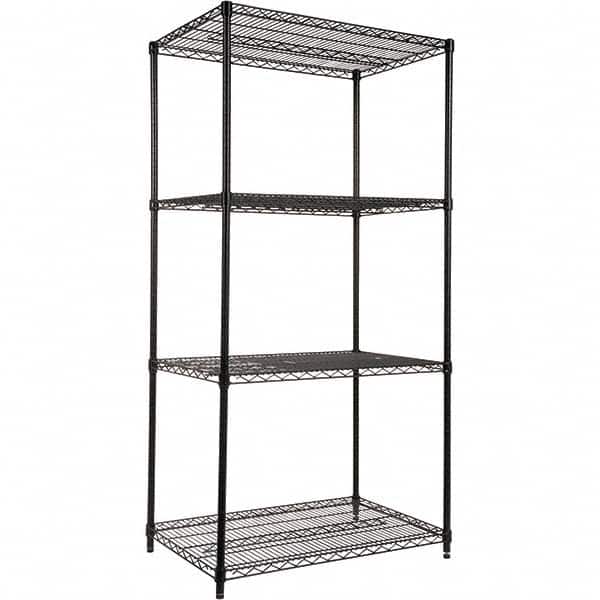 ALERA - 4,000 Lb Capacity 4 Shelf Wire Shelving - Starter Unit - Exact Tool & Supply