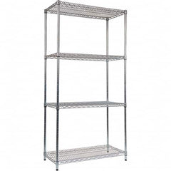 ALERA - 5,000 Lb Capacity 4 Shelf Wire Shelving - Starter Unit - Exact Tool & Supply