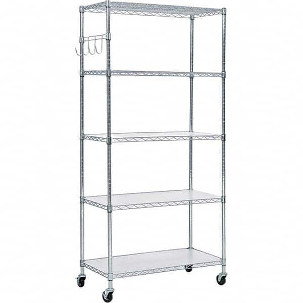 ALERA - 3,000 Lb Capacity 5 Shelf Wire Shelving - Starter Unit - Exact Tool & Supply