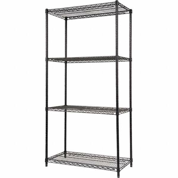 ALERA - 5,000 Lb Capacity 4 Shelf Wire Shelving - Starter Unit - Exact Tool & Supply