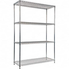 ALERA - 5,000 Lb Capacity 4 Shelf Wire Shelving - Starter Unit - Exact Tool & Supply