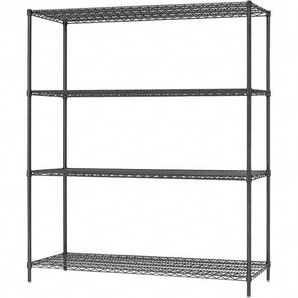 ALERA - 4,000 Lb Capacity 4 Shelf Wire Shelving - Starter Unit - Exact Tool & Supply