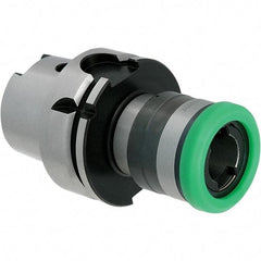 Techniks - HSK100A Taper Shank Tension & Compression Tapping Chuck - 5/16 to 7/8" Tap Capacity, 3.94" Projection, Quick Change - Exact Tool & Supply