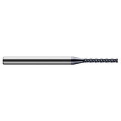 ‎Miniature End Mills - Long Flute - 0.2500″ (1/4″) Cutter Diameter × 0.0300″ Radius × 1.2500″ (1-1/4″) Length of Cut Carbide Corner Radius End Mill, 4 Flutes, AlTiN Coated - Exact Tool & Supply