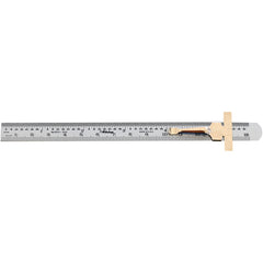 Pocket Steel Rule with Clip - Model 950-300-6″ 150 mm - Exact Tool & Supply