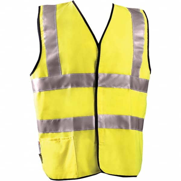 OccuNomix - Size 3XL Flame Resistant Hi-Vis Yellow Solid General Purpose High Visibility Vest - Exact Tool & Supply