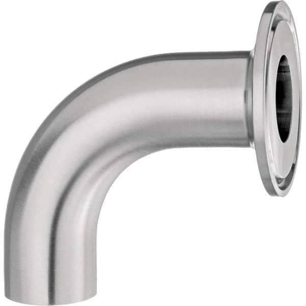 Value Collection - Sanitary Stainless Steel Pipe Fittings Type: 90 Elbow Adapter Style: Quick-Clamp to Butt Weld - Exact Tool & Supply