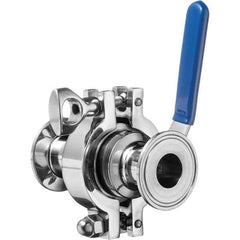 Value Collection - Sanitary Stainless Steel Pipe Fittings Type: Ball Valve Style: Quick-Clamp - Exact Tool & Supply