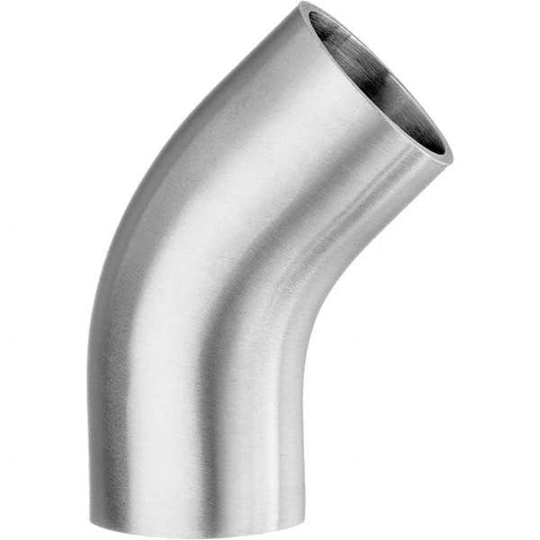 Value Collection - Sanitary Stainless Steel Pipe Fittings Type: 45 Elbow Style: Butt Weld - Exact Tool & Supply
