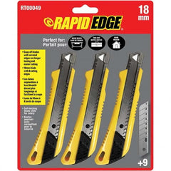 Rapid Edge - Utility Knives, Snap Blades & Box Cutters Type: Snap Knife Blade Type: Snap - Exact Tool & Supply