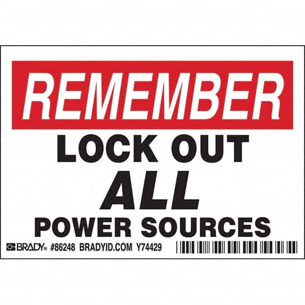 Brady - Safety & Facility Labels Message Type: Accident Prevention Header: REMEMBER - Exact Tool & Supply