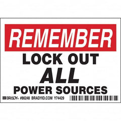 Brady - Safety & Facility Labels Message Type: Accident Prevention Header: REMEMBER - Exact Tool & Supply