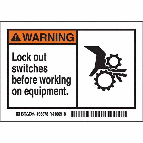 Brady - Safety & Facility Labels Message Type: Accident Prevention Header: WARNING - Exact Tool & Supply