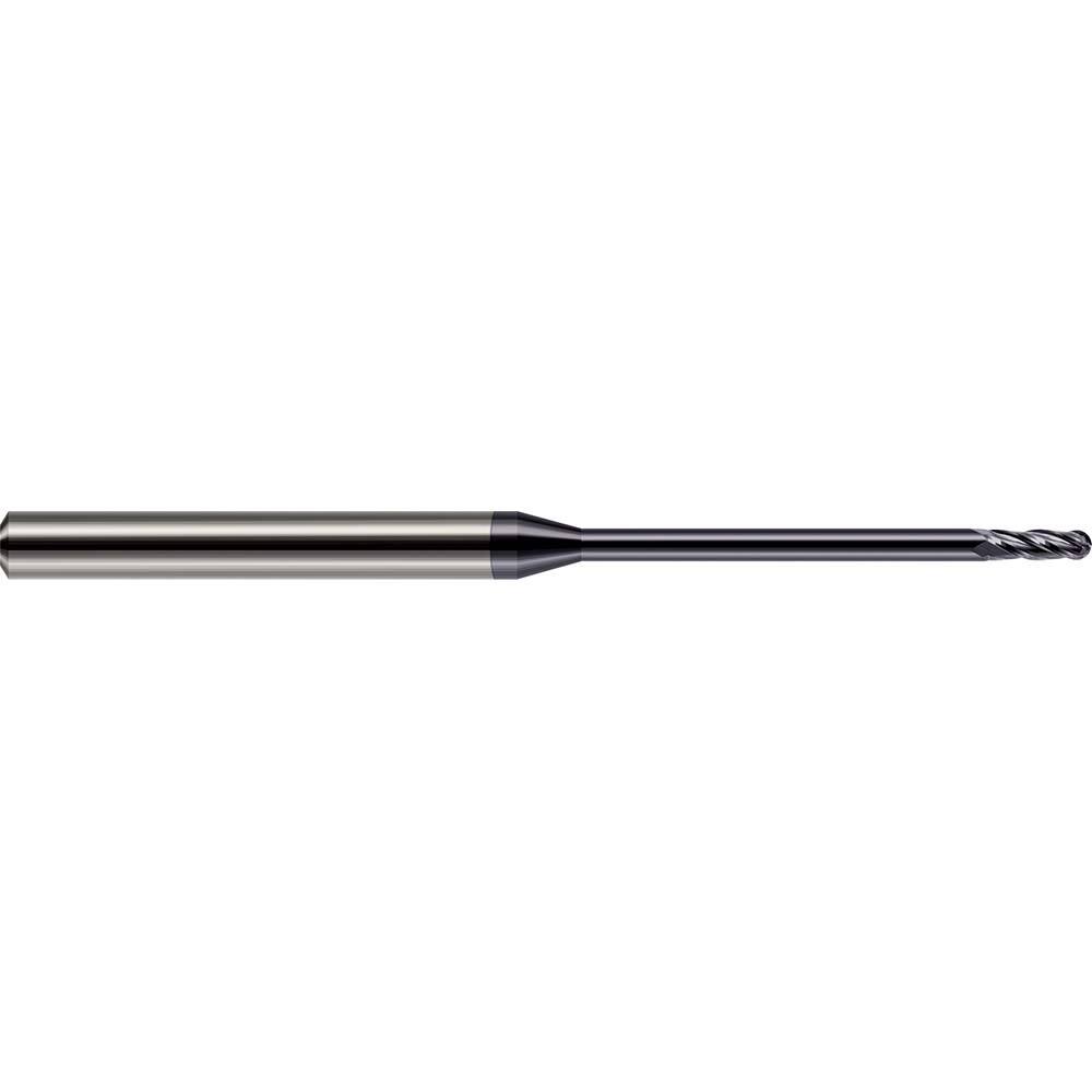 Harvey Tool - Ball End Mills; Mill Diameter (Inch): 1/8 ; Mill Diameter (Decimal Inch): 0.1250 ; Number of Flutes: 4 ; Length of Cut (Inch): 3/8 ; Length of Cut (Decimal Inch): 0.3750 ; Material: Solid Carbide - Exact Tool & Supply