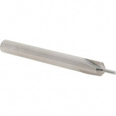 Scientific Cutting Tools - #4-40 Thread, 1/4" Shank Diam, Bright Coating, Solid Carbide Straight Flute Thread Mill - 3 Flutes, 2-1/2" OAL, #4 Min Noml Diameter - Exact Tool & Supply