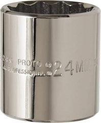 Proto - 3/8" Drive, Standard Hand Socket - 12 Points, 2-3/4" OAL, Chrome Finish - Exact Tool & Supply