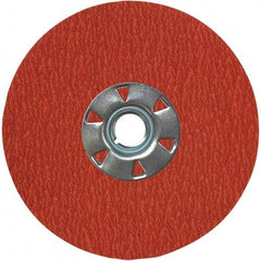 VSM - 5" Diam 7/8" Hole 36 Grit Fiber Disc - Very Coarse Grade, Ceramic, 12,000 Max RPM, Series XF885 - Exact Tool & Supply