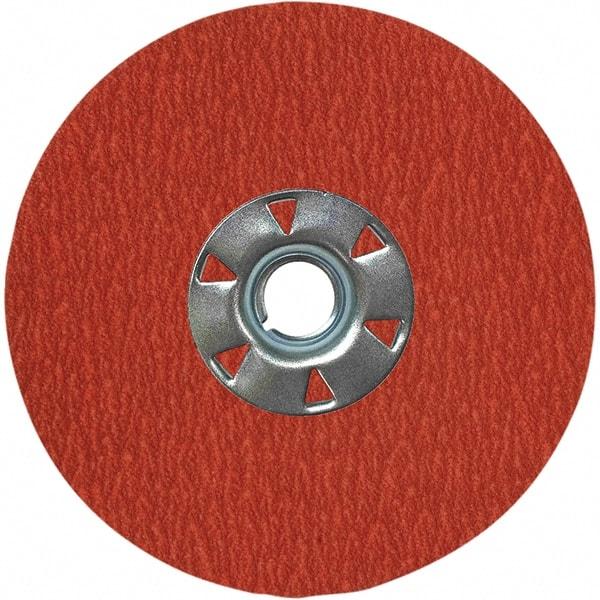 VSM - 7" Diam 7/8" Hole 24 Grit Fiber Disc - Very Coarse Grade, Ceramic, 8,000 Max RPM, Series XF885 - Exact Tool & Supply