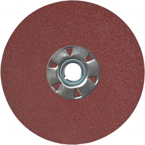 VSM - 7" Diam 7/8" Hole 40 Grit Fiber Disc - Coarse Grade, Aluminum Oxide, 8,000 Max RPM, Series KF708 - Exact Tool & Supply