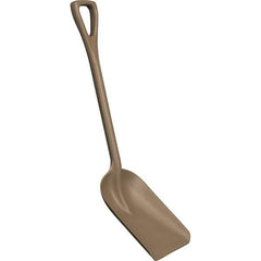 Remco - 14" High x 11" Wide Square Plastic Shovel - 38" Long Plastic D-Grip Handle, No Step - Exact Tool & Supply