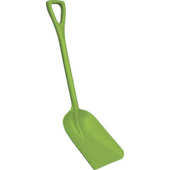Remco - 14" High x 11" Wide Square Plastic Shovel - 38" Long Plastic D-Grip Handle, No Step - Exact Tool & Supply