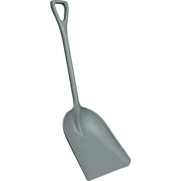 Remco - 17" High x 14" Wide Square Plastic Shovel - 42" Long Plastic D-Grip Handle, No Step - Exact Tool & Supply