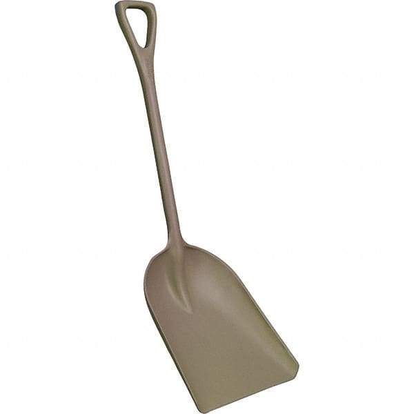 Remco - 17" High x 14" Wide Square Plastic Shovel - 42" Long Plastic D-Grip Handle, No Step - Exact Tool & Supply