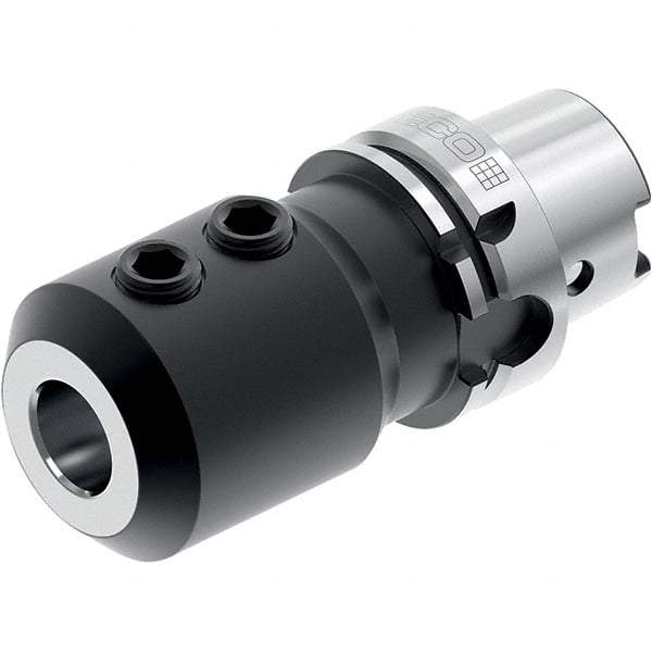 Seco - HSK125 Dual Contact Taper Shank 40mm Hole End Mill Holder/Adapter - 80mm Nose Diam, 120mm Projection, Through-Spindle Coolant - Exact Tool & Supply