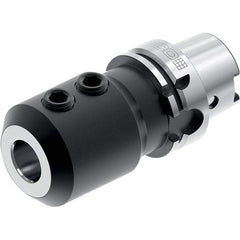 Seco - HSK125 Dual Contact Taper Shank 40mm Hole End Mill Holder/Adapter - 80mm Nose Diam, 120mm Projection, Through-Spindle Coolant - Exact Tool & Supply