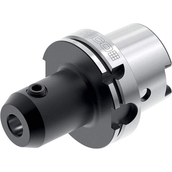 Seco - HSK125 Dual Contact Taper Shank 3/4" Hole End Mill Holder/Adapter - 2" Nose Diam, 3-3/4" Projection, Through-Spindle Coolant - Exact Tool & Supply