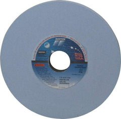 Norton - 7" Diam x 1-1/4" Hole x 1/2" Thick, J Hardness, 100 Grit Surface Grinding Wheel - Ceramic, Type 1, Fine Grade, 3,600 Max RPM, Vitrified Bond, No Recess - Exact Tool & Supply