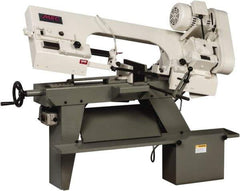 Vectrax - 7 x 12" Max Capacity, Manual Step Pulley Horizontal Bandsaw - 110 Volts, 3/4 hp, 1 Phase - Exact Tool & Supply