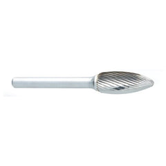 ‎SN-1 -6mm × 8mm LOC × 6mm Shank × 50mm OAL Inverted Taper Carbide Medium Right Hand Spiral Burr - Exact Tool & Supply