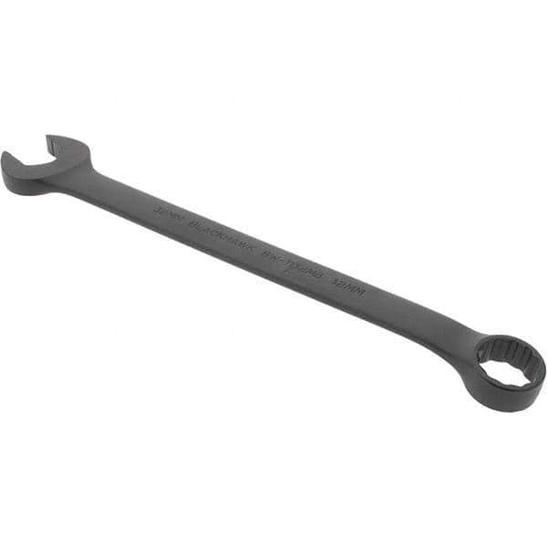 Blackhawk by Proto - 32mm 12 Point Offset Combination Wrench - 15° Offset Angle, 16.9" OAL, Steel, Black Finish - Exact Tool & Supply