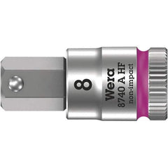 Wera - 1/4" Drive, 1/8" Hex Bit Socket - 3-3/4" OAL - Exact Tool & Supply