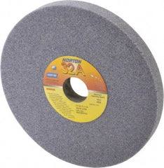 Norton - 8" Diam x 1-1/4" Hole x 3/4" Thick, J Hardness, 46 Grit Surface Grinding Wheel - Aluminum Oxide, Type 1, Coarse Grade, 3,600 Max RPM, Vitrified Bond, No Recess - Exact Tool & Supply