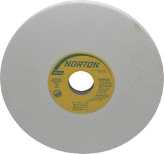 Norton - 8" Diam x 1-1/4" Hole x 1/2" Thick, K Hardness, 100 Grit Surface Grinding Wheel - Aluminum Oxide, Type 1, Fine Grade, 3,600 Max RPM, Vitrified Bond, No Recess - Exact Tool & Supply
