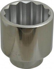 Proto - 3", 1" Drive, Standard Hand Socket - 12 Points, 4-11/16" OAL, Chrome Finish - Exact Tool & Supply