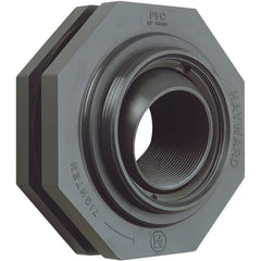 Hayward - Plastic Pipe Fittings; Type: Bulkhead Fitting ; Fitting Size: 3 (Inch); End Connections: FNPT x FNPT ; Material: PVC ; Schedule: 80 ; Maximum Pressure (psi): 150.00 - Exact Tool & Supply