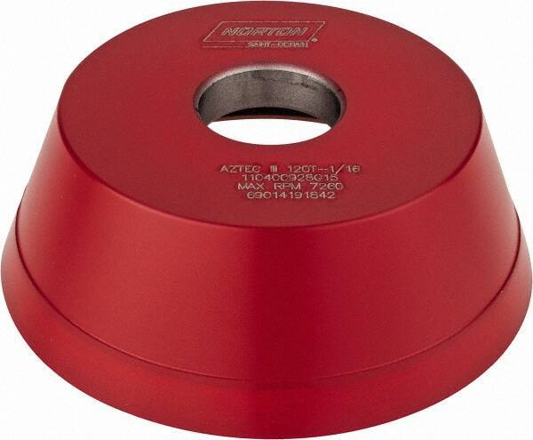 Norton - 5" Diam, 1-1/4" Hole Size, 1-3/4" Overall Thickness, 120 Grit, Type 11 Tool & Cutter Grinding Wheel - Fine Grade, CBN, Resinoid Bond - Exact Tool & Supply