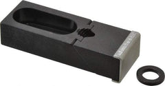TE-CO - 3-7/8" OAL x 1-1/2" Overall Width, Standard Grip Nose, Steel Manual Edge Clamp - Black Oxide Coating, 7/8" High, 1/2" Socket Cap Screw Slot, 1-1/4" Travel - Exact Tool & Supply