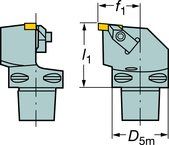 C5-TLEL-35060-3 Capto® and SL Turning Holder - Exact Tool & Supply
