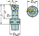 C5-CTLHOL-22090-3 Capto® and SL Turning Holder - Exact Tool & Supply