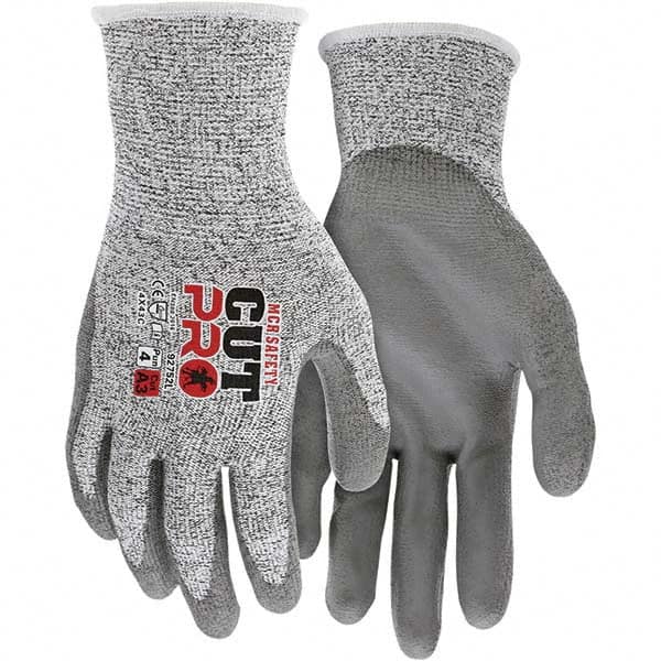 MCR Safety - Size XL, ANSI Cut Lvl A3, Puncture Lvl 4, Abrasion Lvl 4, Polyurethane Coated Cut & Puncture Resistant Gloves - Exact Tool & Supply