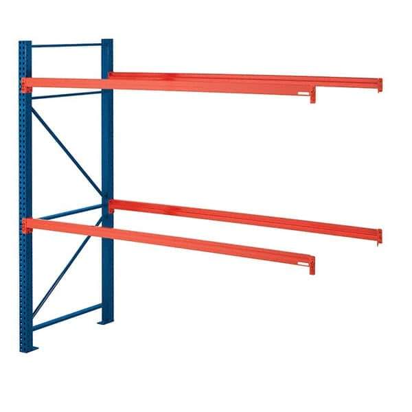 Steel King - 2 Shelf Add-On Box Formed Closed Steel Shelving - 22,780 Lb Capacity, 96" Wide x 96" High x 42" Deep, Powder Coat Blue - Exact Tool & Supply